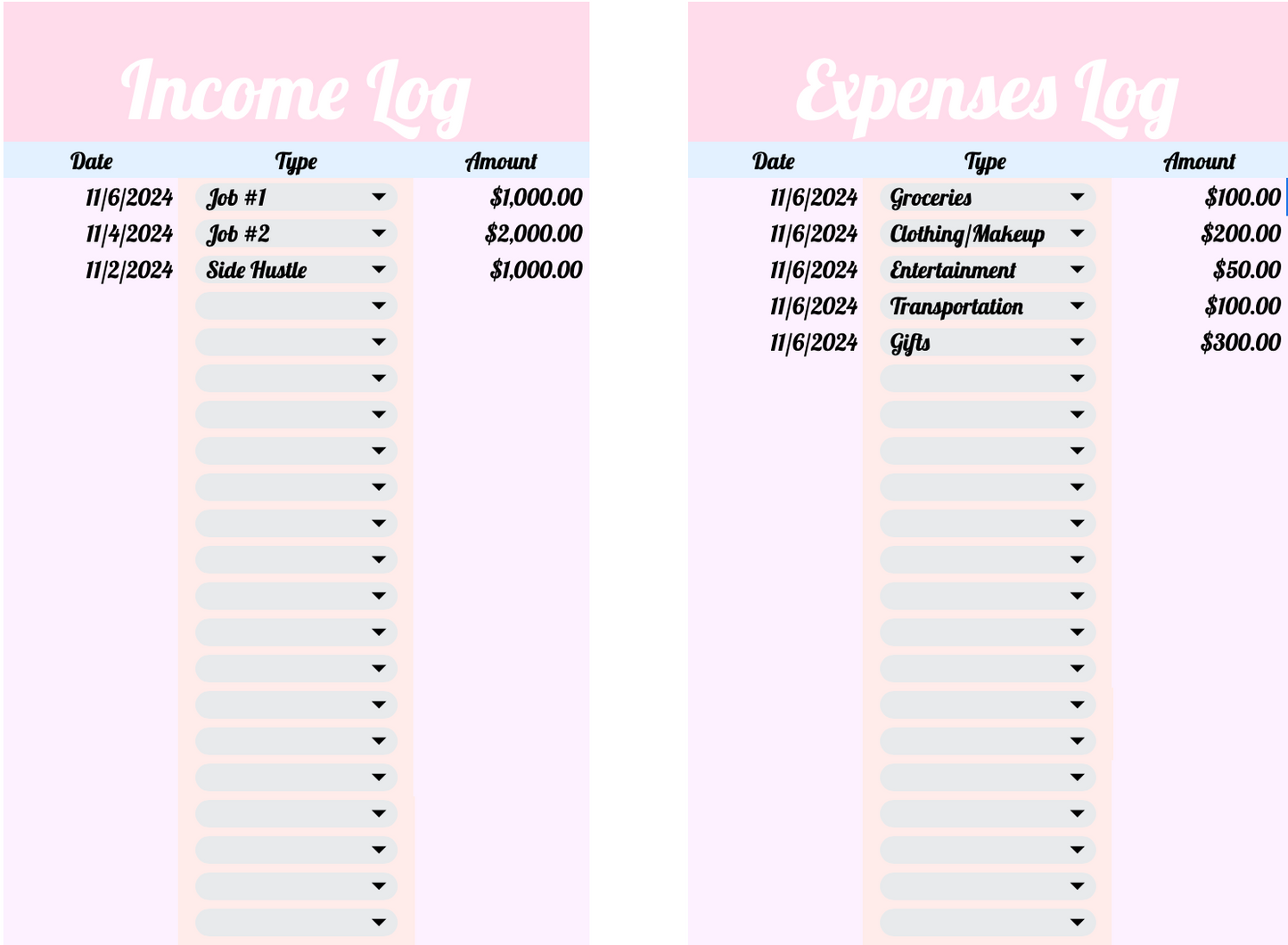 Fully Automated Budgeting Planner – Track Income, Expenses & Savings with Ease! 💸