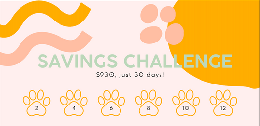 30-Day Paw Print Savings Challenge – Save $930 Fast!